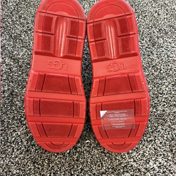 UGG Drizlita Womens Rubber Rain Boots Red Unlined Fur Insole Size 6 1130361K - Picture 6 of 8